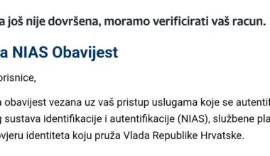Phishing pokušaj