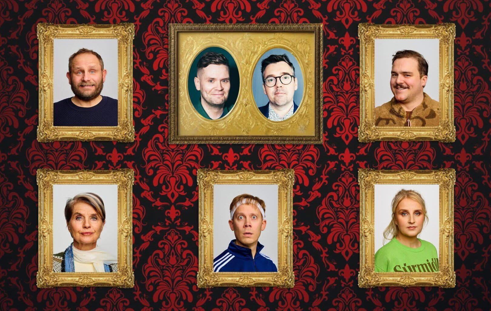 The cast of Icelandic Taskmaster.