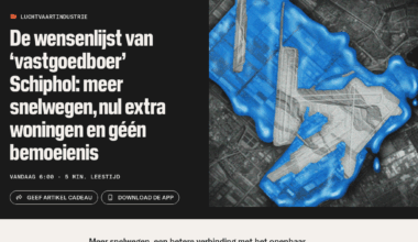 De wensenlijst van ‘vastgoedboer’ Schiphol: meer snelwegen, nul extra…