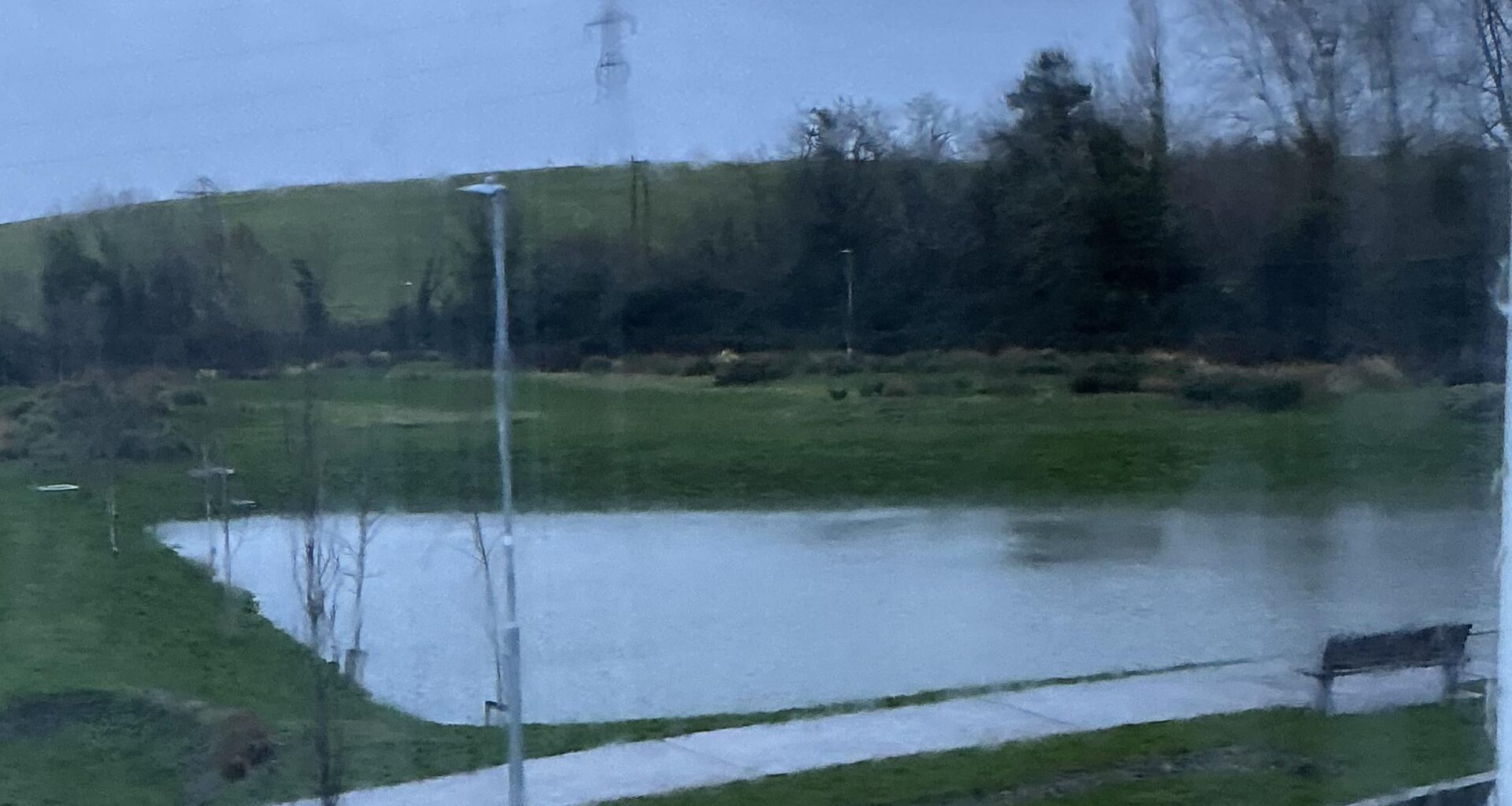 Rained so much in Dublin the field in front of my house is a lake now