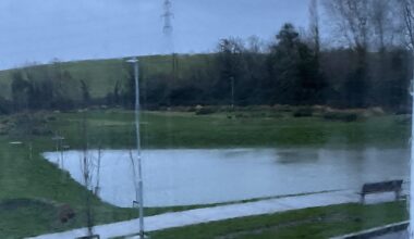 Rained so much in Dublin the field in front of my house is a lake now