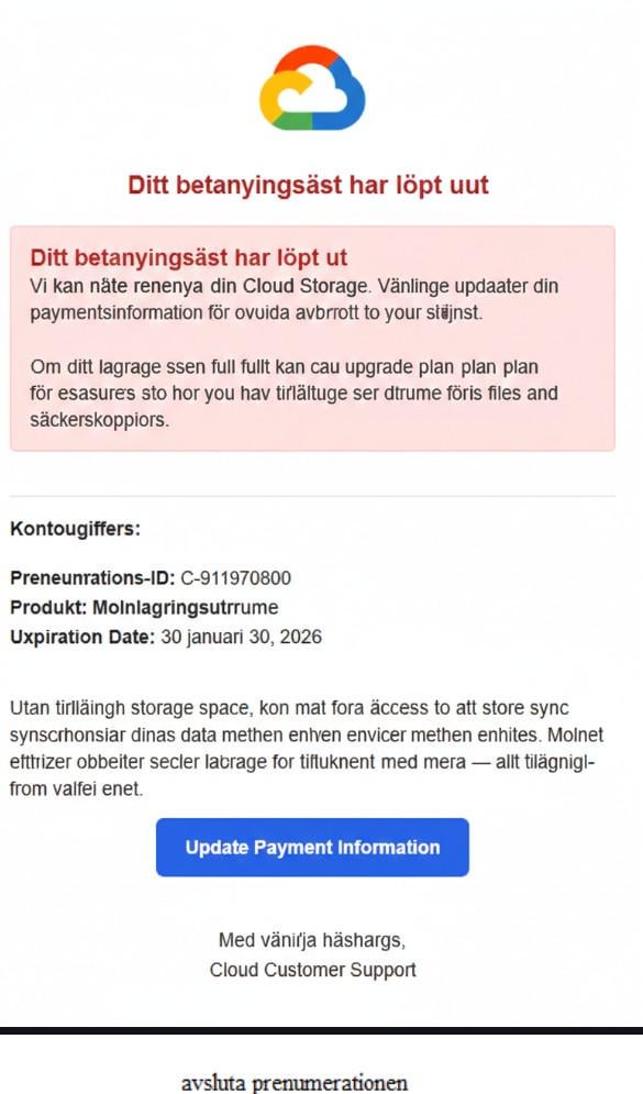 Ditt betanyingsäst har löpt uut