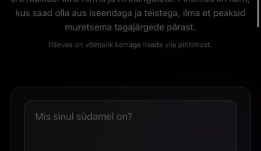 Teeme koos Eesti (inimesed) õnnelikumaks (pihi comeback).