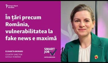 CEO Google România Elisabeta Moraru: În țări precum România, vulnerabilitatea la fake news e maximă