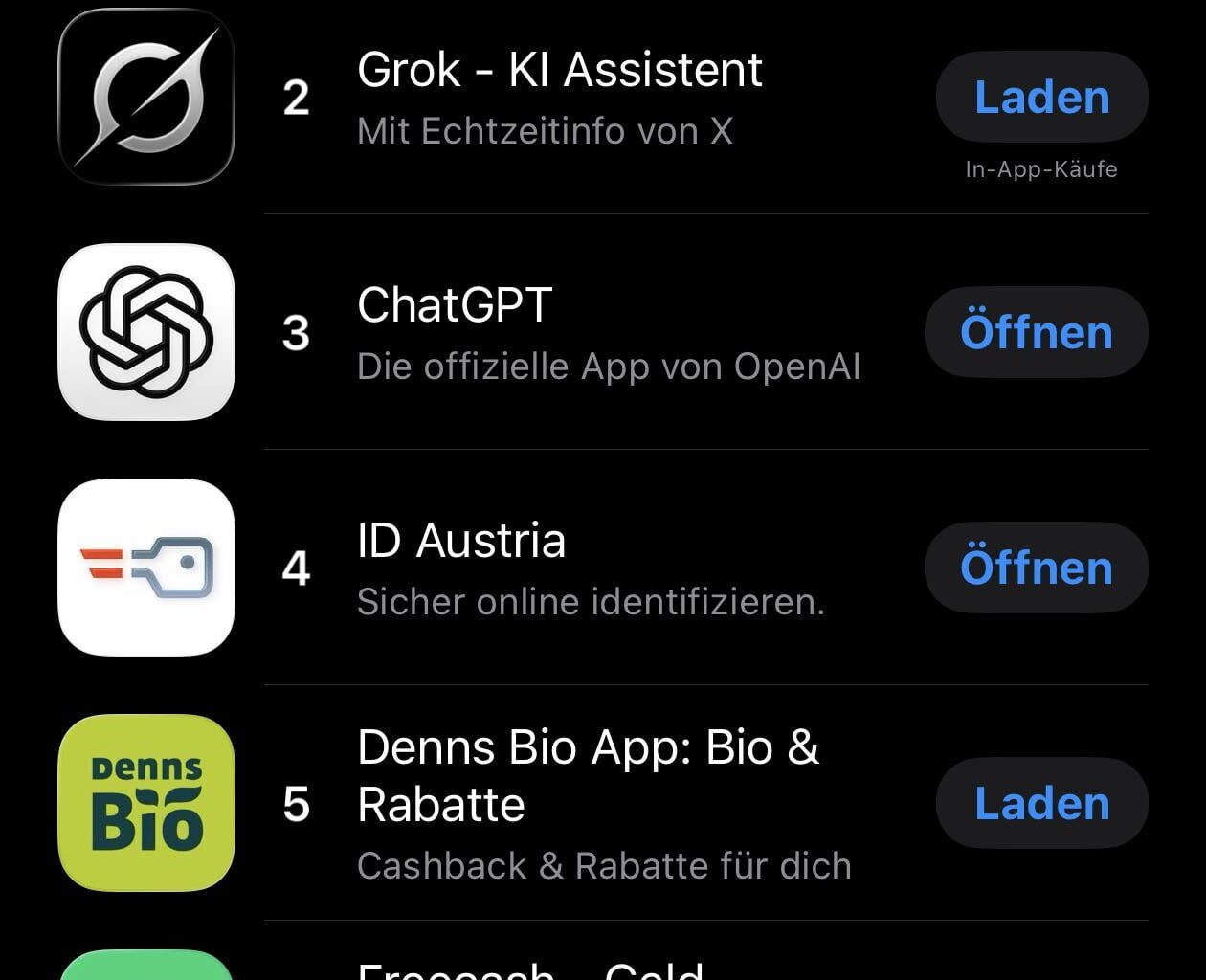 Nr. 1 App in Österreich. Was is mit de Leit?