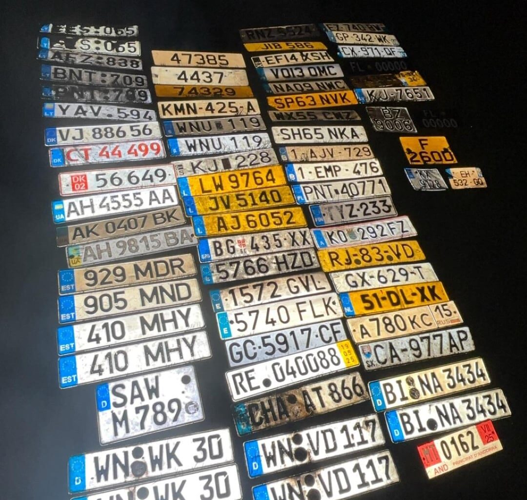 My Iceland license plate in my collection