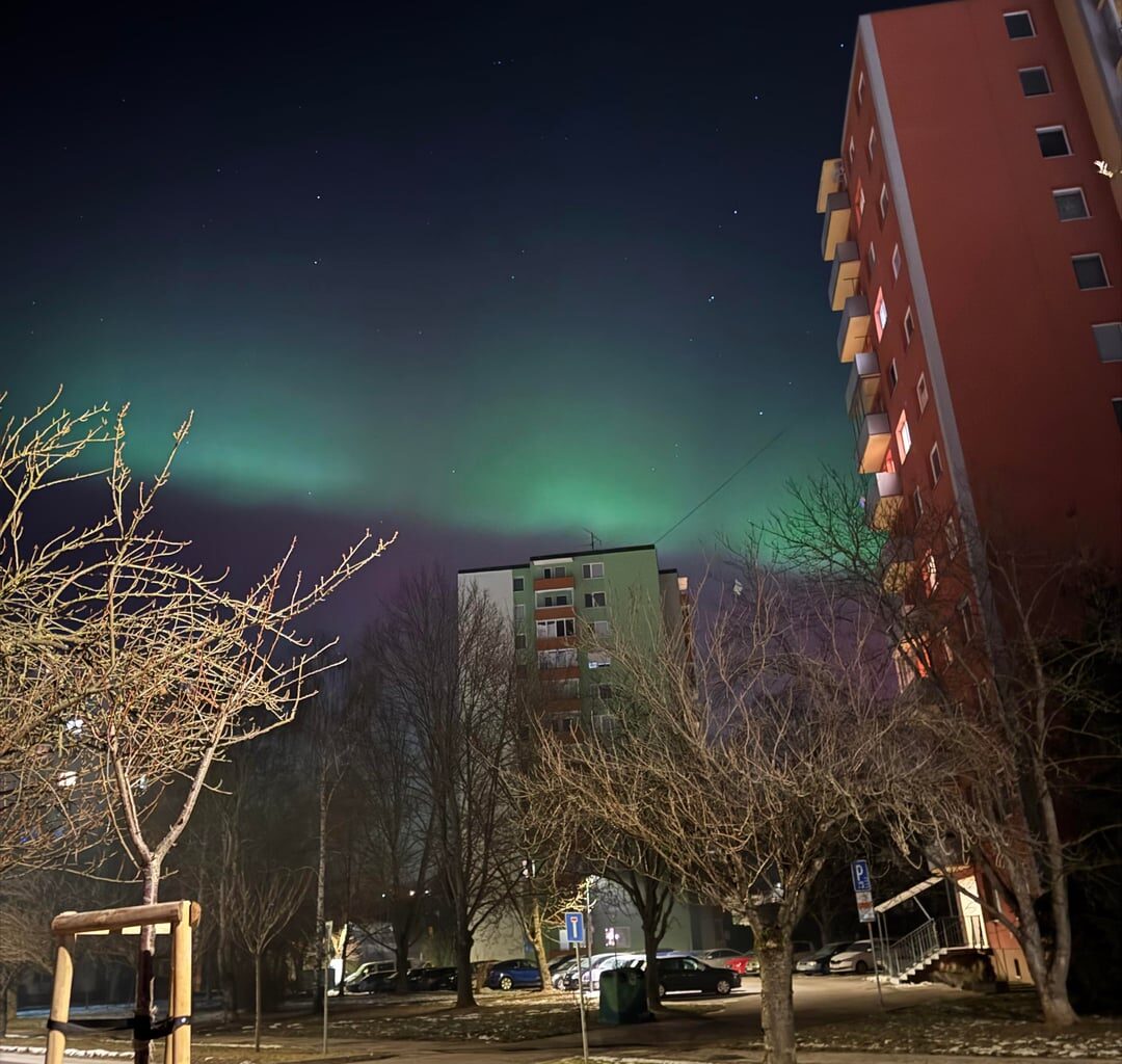 Polárna žiara v Trenčíne 19.01