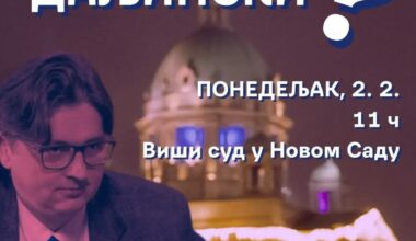 Правда на даљински? Понедељак, 2.2. 11ч Виши суд у Новом Саду, протест судија, адвоката и тужилаца, поводом усвајања Мрдићевих закона