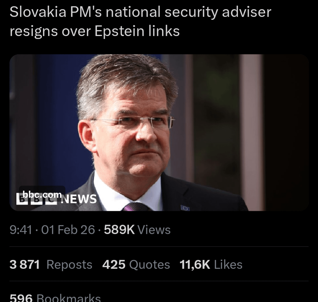 Slovenská stopa u Epsteina? Už to začína.