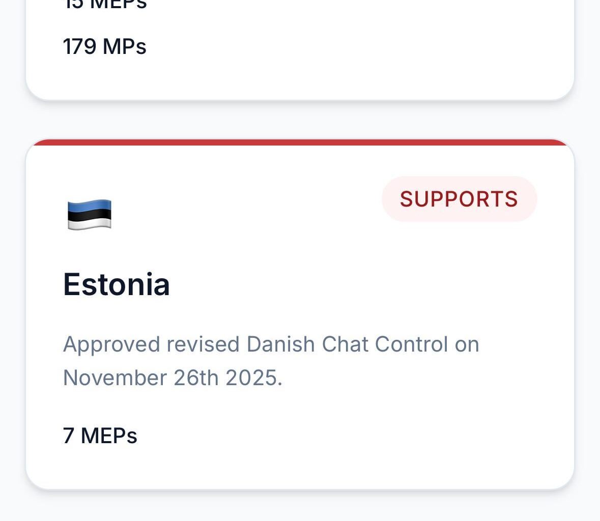 Estonia supports chat control