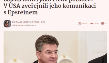 Nenajde se v naší současné vládě nikdo, kdo měl kontakt s Epsteinem?