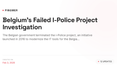 Belgium's Failed I-Police Project Investigation