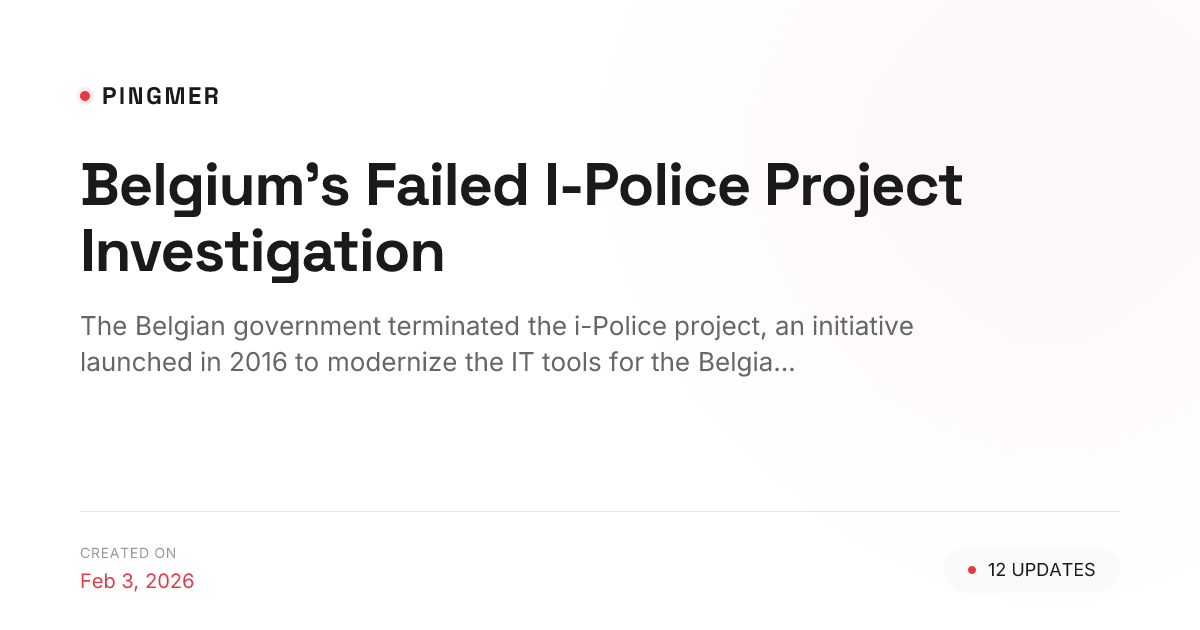 Belgium's Failed I-Police Project Investigation