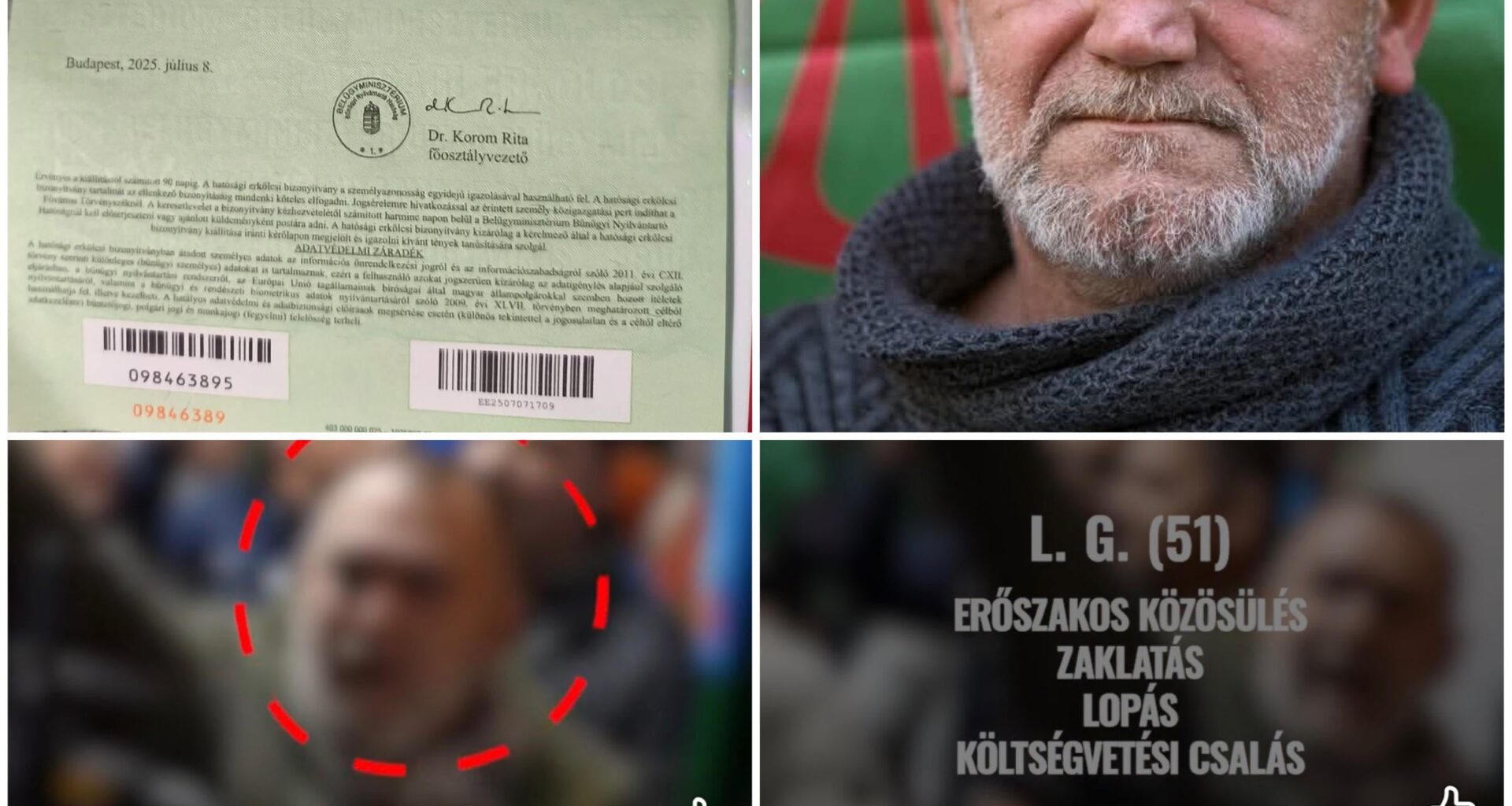 Lázár és Orbán bűnözőnek nevezte, közben önkormányzati képviselő és papírja van arról, hogy büntetlen előéletű