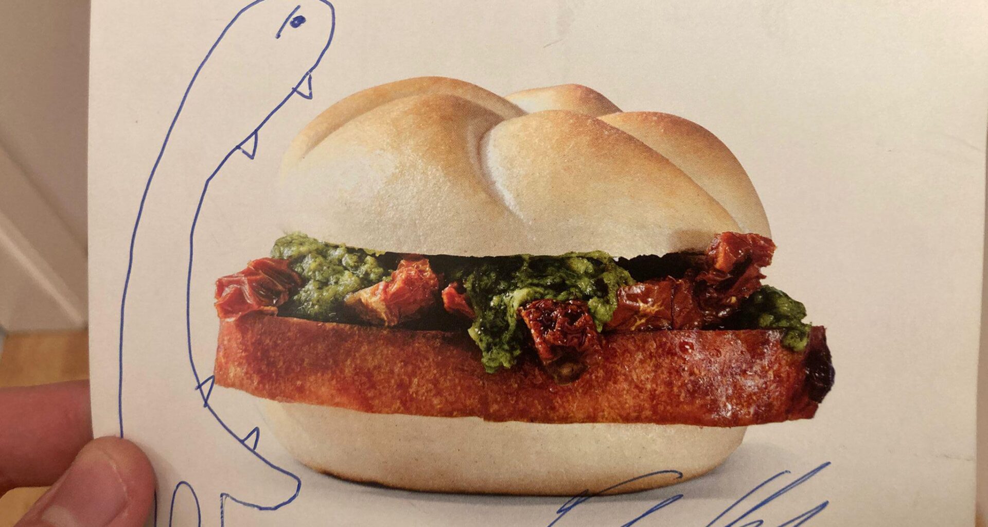 Leberkas Karte signiert von Elias Hirschl