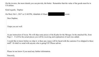 Epstein'e gönderilen Kabe parçasının maili.