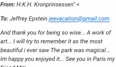 The Crown Princess in email to Epstein: See you in Paris my friend. Later calls him Love.