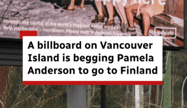 Helsinki wants Pamela Anderson to connect with her Finnish roots. So, it put a billboard up near her B.C. home | CBC News