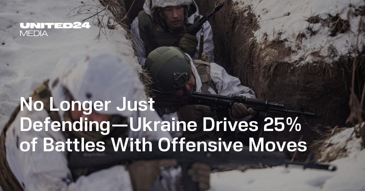 No Longer Just Defending—Ukraine Drives 25% of Battles With Offensive Moves