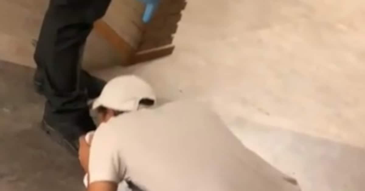 Ongeloof om ‘afschuwelijk’ filmpje in azc: beveiliger laat asielzoeker voeten kussen