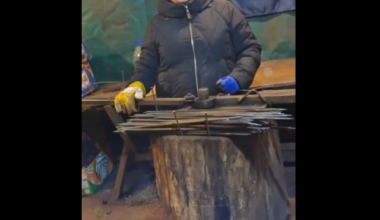 Hi, Reddit! Once again, I am writing to express my sincere gratitude. The video shows Ms. Maria, the head of a volunteer forge for which we purchased metal reinforcement bars last week. The materials we purchased have already been turned into metal staples and sent to their recipients. Thank you!