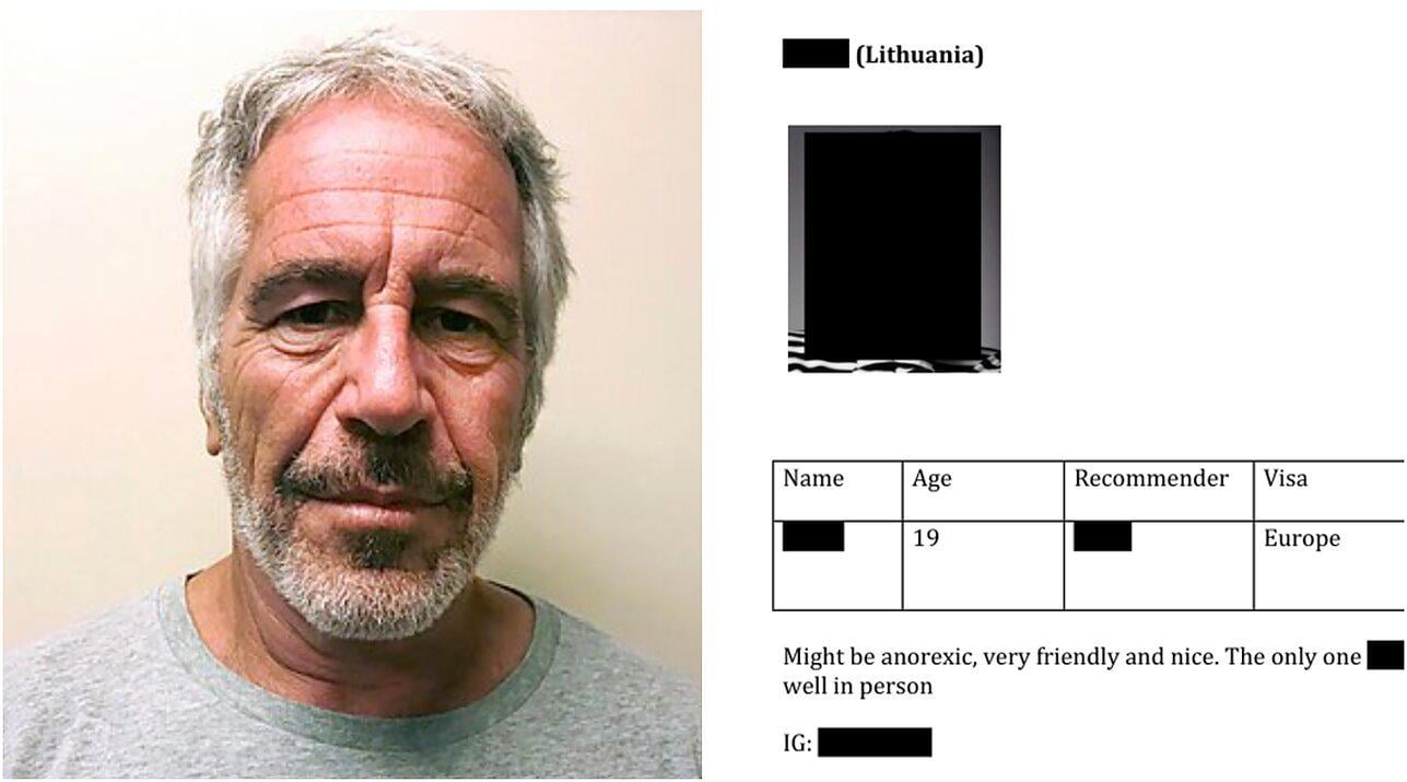 Epsteino failuose: merginos iš Lietuvos, nuotraukos ir kelionės į JAV