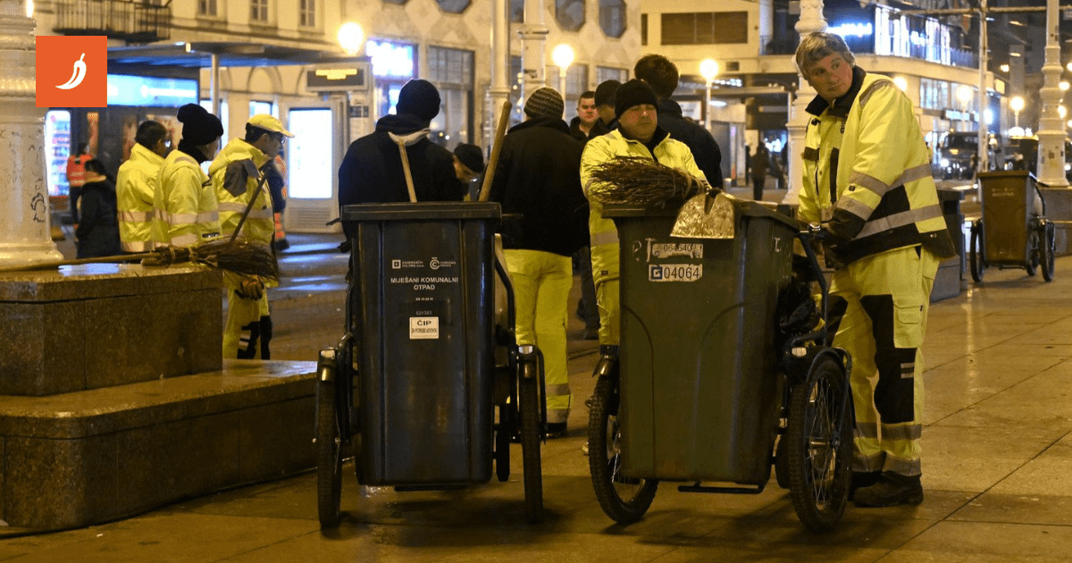 FOTO Gradska Čistoća čisti smeće nakon vladina dočeka na Trgu bana Jelačića