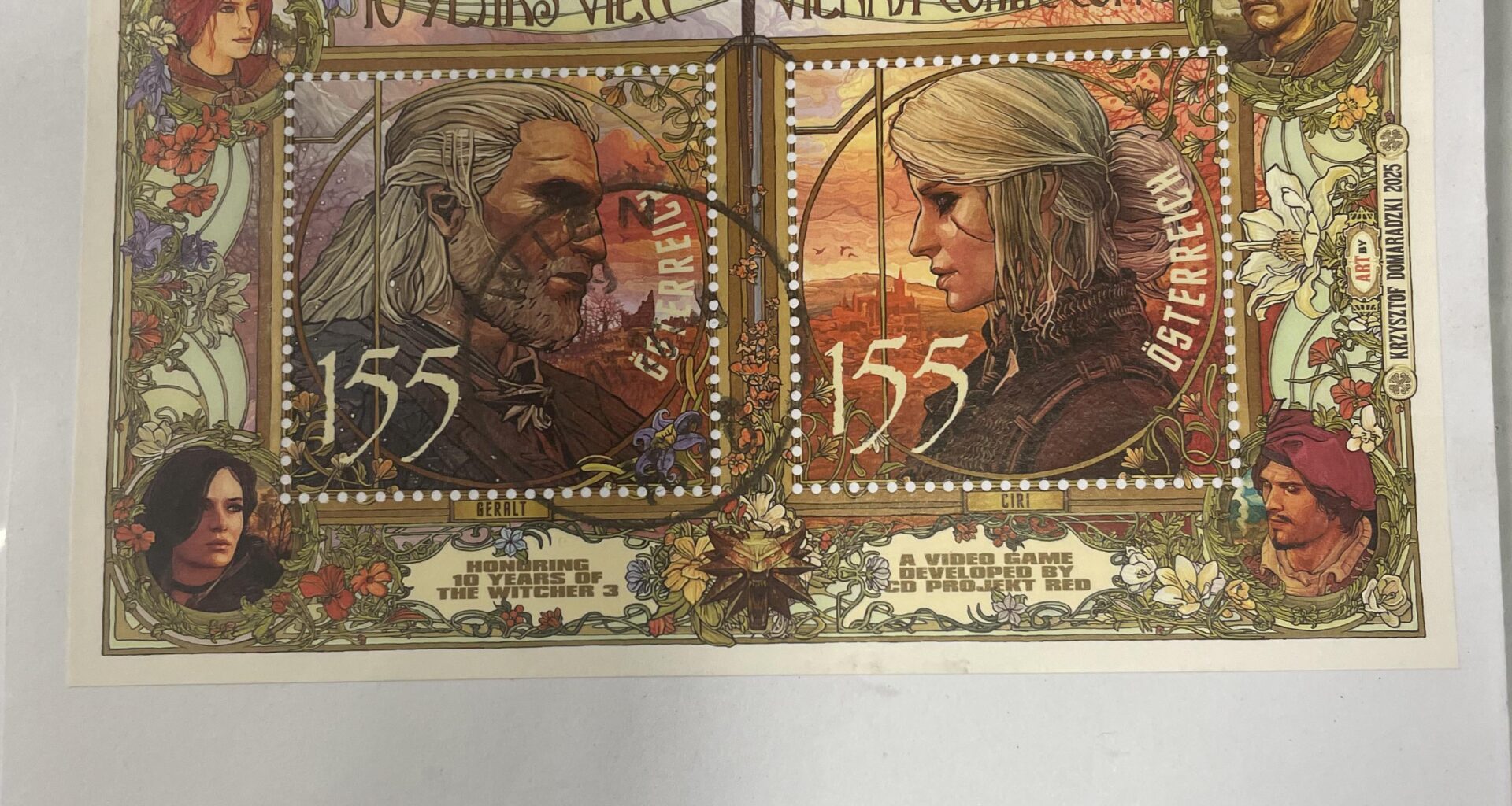 (Mildly Interesting) Unser Rechtsanwalt verschickt Post mit der limitierten 10 Jahre Vienna Comic Con Witcher 3 155-cent Briefmarke der Österreichischen Post AG