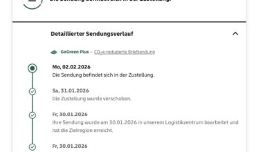 Understanding Deutsche Post statuses