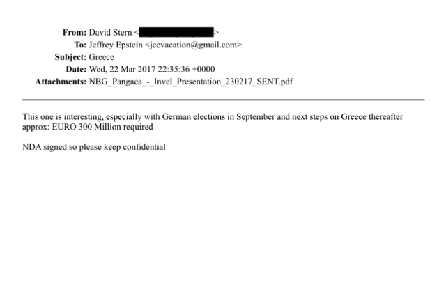 O Epstein και τραπεζίτες, βουλευτές διαφόρων χωρών, επενδυτές συζητούν για τρόπους εκμετάλλευσης της κρίσης στην Ελλάδα (2014-2016)