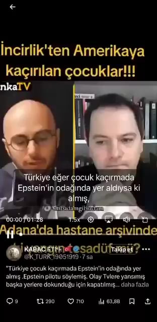 Epstein davasıyla ilgili Adana’da yeni doğan bebeklerin kayıtlara 'öldü' olarak geçirilip İncirlik Üssü üzerinden yurt dışına kaçırıldığı, hatta bu mağdur ailelerin Müge Anlı’nın programına katıldığı ancak konunun bilinçli olarak kapatıldığı ve daha fazla detaylar anlatılıyor