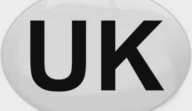 UK identifikavimo lipdukas automobiliui