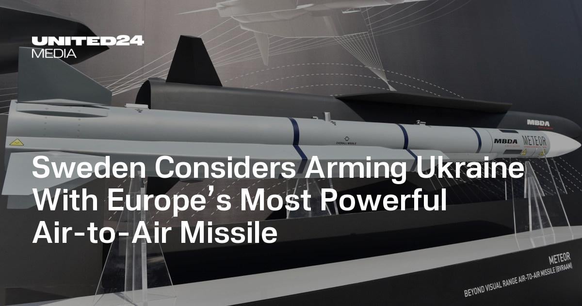 Sweden Considers Arming Ukraine With Europe’s Most Powerful Air-to-Air Missile