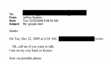 Košice v Epstein files