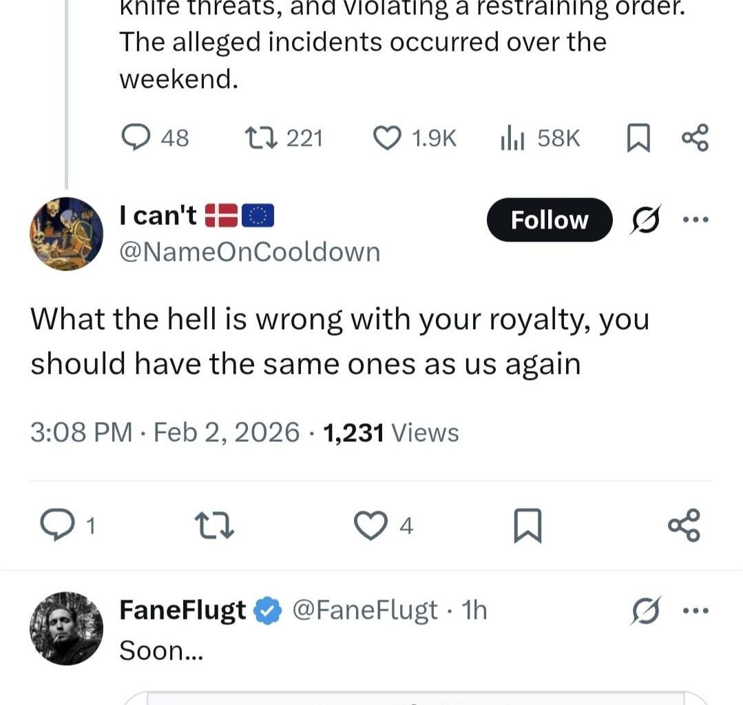 Danes on the recent scandal of the Royal family: