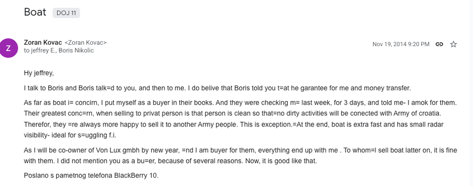 Epstein je 2014 u Hrvatskoj kupio brod HV-a za potrebe krijumčarenja?