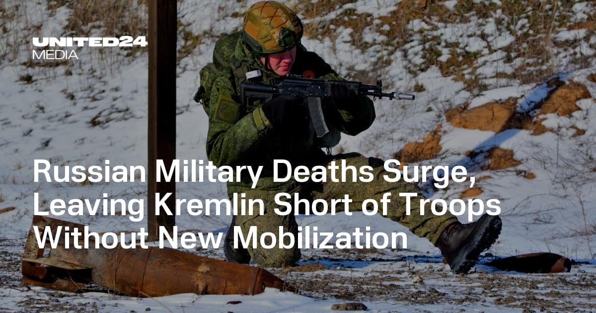 Russian military deaths surge, leaving Kremlin short of troops without new mobilization