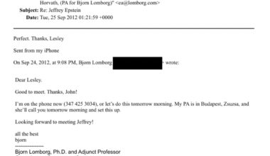 Bjørn Lomborg er i Epstein-filerne