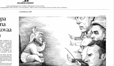 Illustration of today’s editorial in Helsingin Sanomat, the largest newspaper in the Nordics