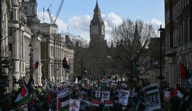 Prominent UK activist arrested at London protest for 'Globalize the intifada' sign