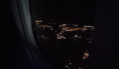 Valencia during night (view from airplane)
