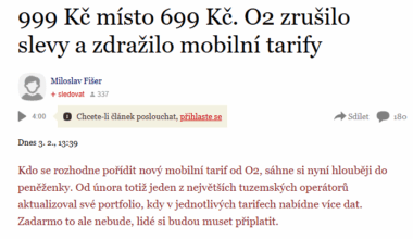 bude se konat nějaký bojkot českých operátorů? tohle už není normální přece
