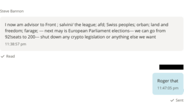 Steve Bannon advising SVP