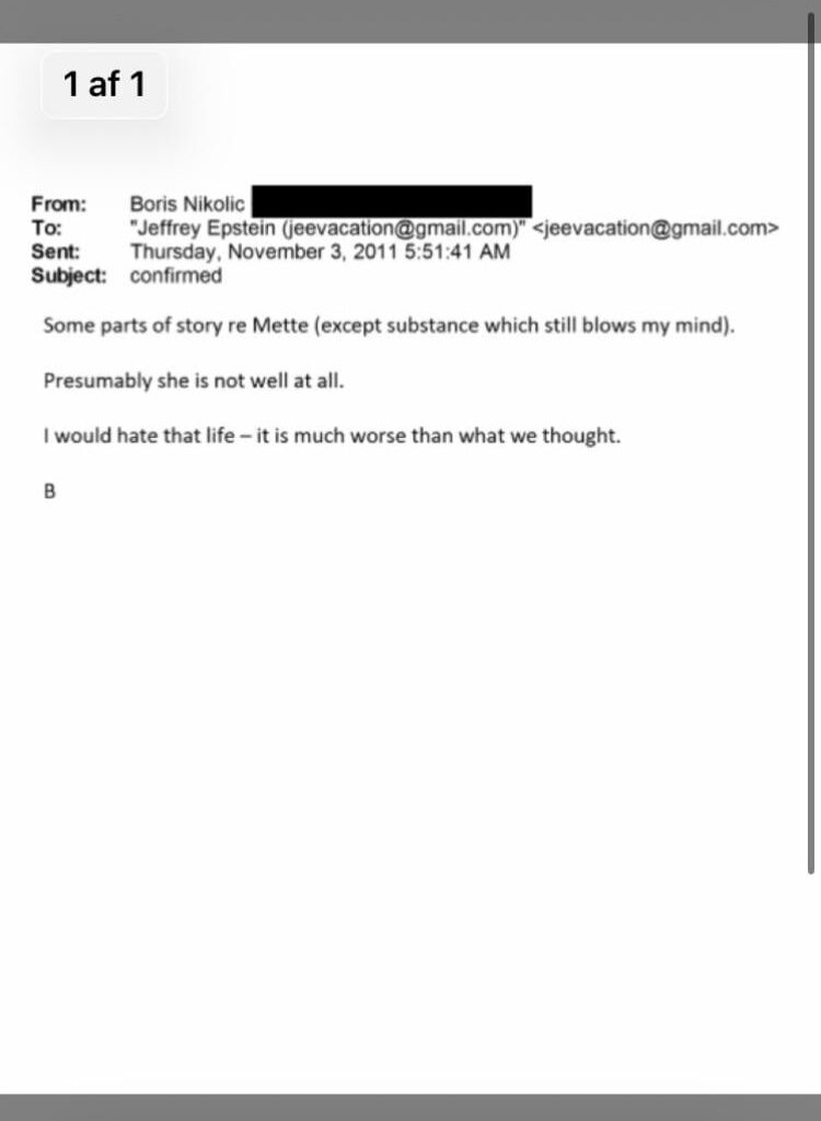 “Presumably she is not well at all”