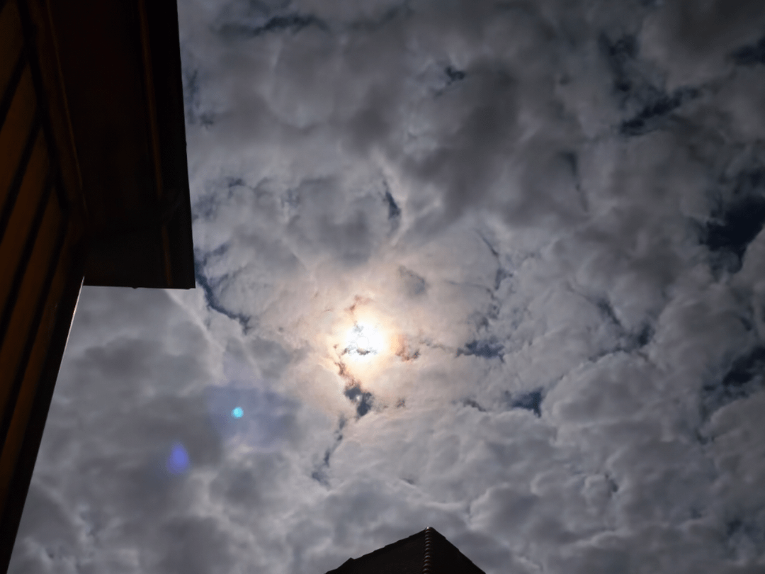 cool looking night sky in Basel.