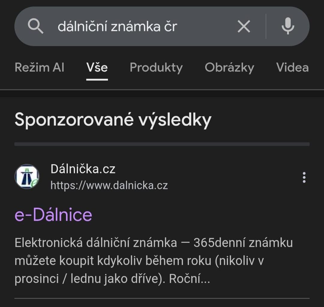Oficiální web pro české dálniční známky se jmenuje eDalnice