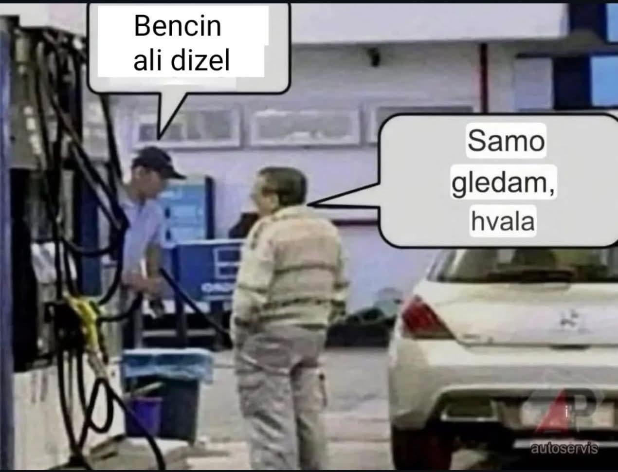 Bencin/Dizl v torek