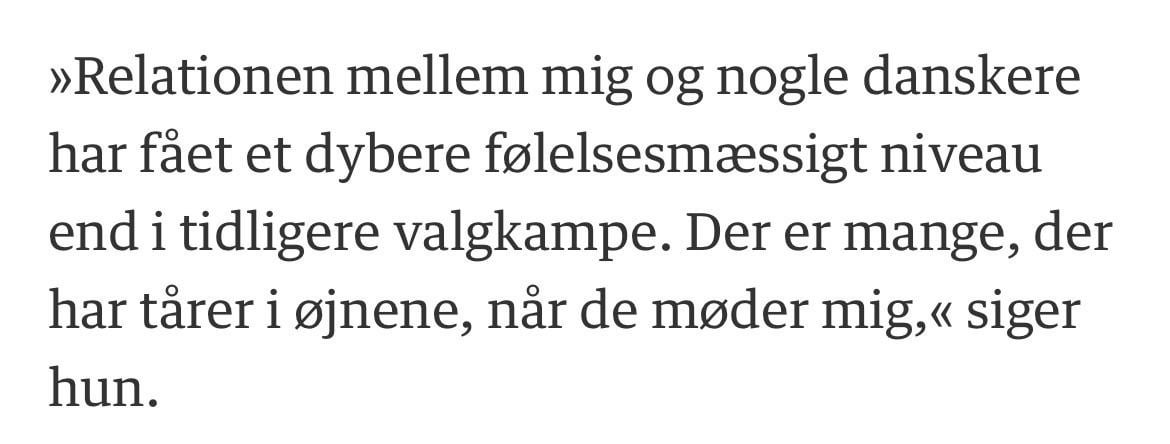 Mette rådgivere: Husk nu ydmygheden, folk er trætte af magtarrogance! Mette Frederiksen: Folk græder når de ser mig lol