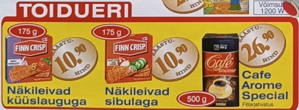 Mis nendest Hinadest arvate? Säästumarket umbes 20 aastat tagasi.