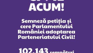 Petitia pentru Parteneriat Civil a trecut de 100k semnaturi